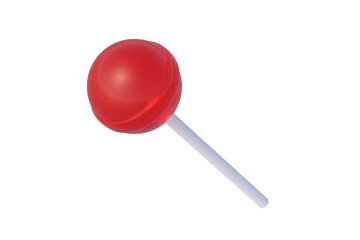 Lollipop on stick isolated on white background. 3d render