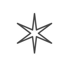 Obraz premium Star vector icon. Simple pictogram.