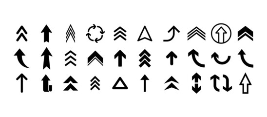 Arrows set. Arrow icon collection. Arrow flat style isolated. Stock vector. Set different arrows or web design.