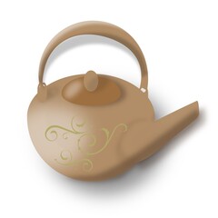 teapot isolated on white background 