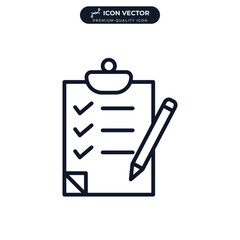 checklist icon symbol template for graphic and web design collection logo vector illustration