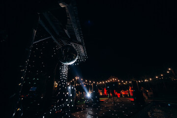 party on the grass by the pool