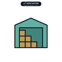 warehouse icon symbol template for graphic and web design collection logo vector illustration