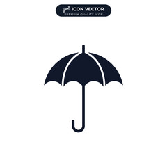 umbrella protection insurance icon symbol template for graphic and web design collection logo vector illustration