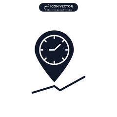 time tracking icon symbol template for graphic and web design collection logo vector illustration