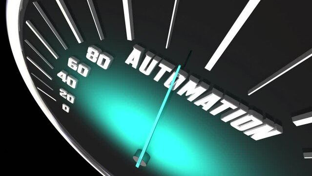 Automation Speedometer Fast Technology Autonomous Vehicles 3d Animation