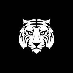 Tiger head vector logo icon illustration