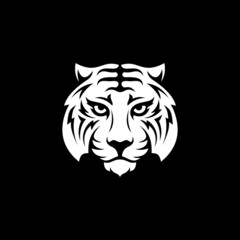Tiger head vector logo icon illustration