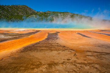 The Grand Prismatic Spring in Yellowstone National Park, USA