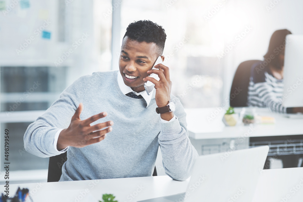 Aufkleber always try to follow up on every task youve actioned. shot of a young businessman making a phone cal