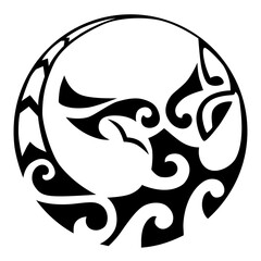 Tattoo Maori design. Ethnic oriental ornament. Art tribal tattoo. Vector sketch Logo of a tattoo Maori style.