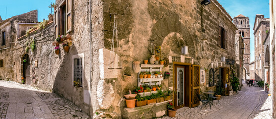 small and ancient village of Caserta vecchia, Campania region, Italy