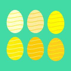 Easter eggs. Color vector illustration in flat style. Isolated