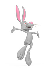 rabbit cartoon is so happy