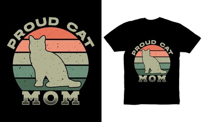Proud Cat mom t-shirt design
