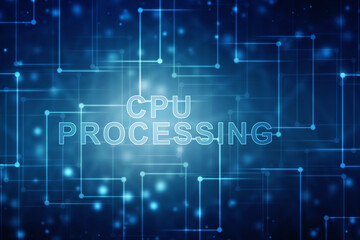 2d illustration Central Processing Unit

