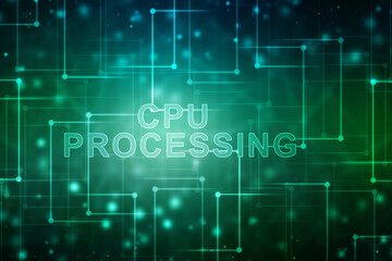 2d illustration Central Processing Unit

