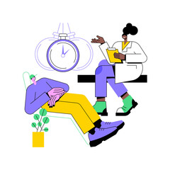 Hypnosis practice abstract concept vector illustration. Altered state of mind, hypnosis treatment services, psychiatry practice, reduced peripheral awareness, medical trance abstract metaphor.