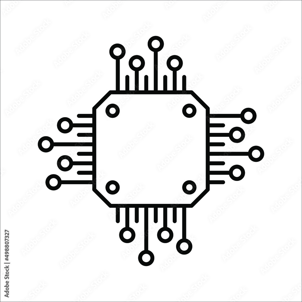 Poster gpu icon. circuit board icon. simple illustration of graphics card gpu. personal computer component 