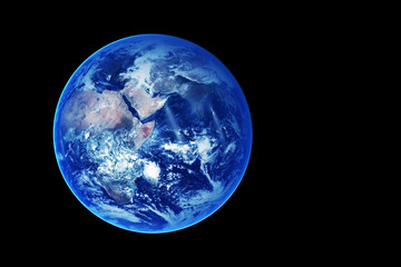 Planet Earth from space on a dark background. Elements of this image furnished by NASA
