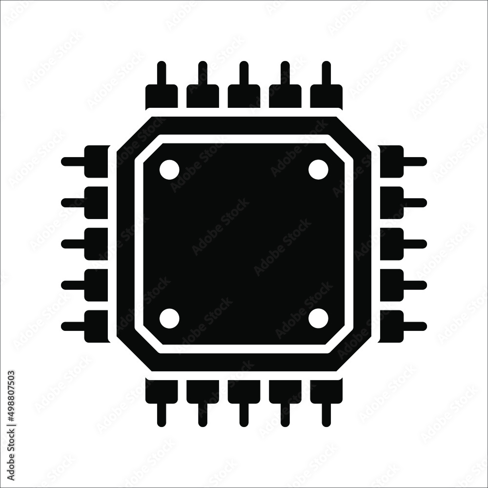 Poster gpu icon. circuit board icon. simple illustration of graphics card gpu. personal computer component 