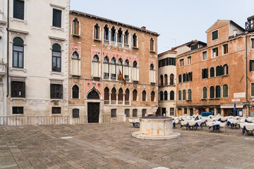 Fototapeta na wymiar piazza santa Margherita in Venice, Italy 