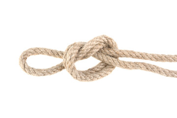 rope and knot isolated on white background