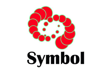 abstract colorful symbol and sign isolated on white background