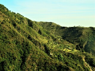 Fototapeta na wymiar landscape in the green mountains