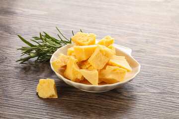 Pieces of delicous parmesan cheese