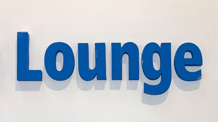 3d Lounge Blue Sign