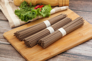 Raw soba noodles - Asian cuisine