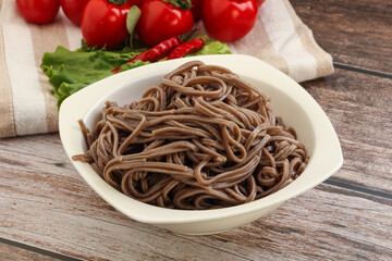 Asian cuisine - soba in the bowl