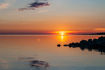 Beautiful sunset at west coast of Finland