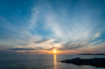 Beautiful sunset at west coast of Finland