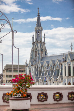 The famous gothic church of La Ermita built on 1602 in the city of Cali in Colombia
