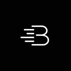 Alphabet Speed B Letter Logo Design Template