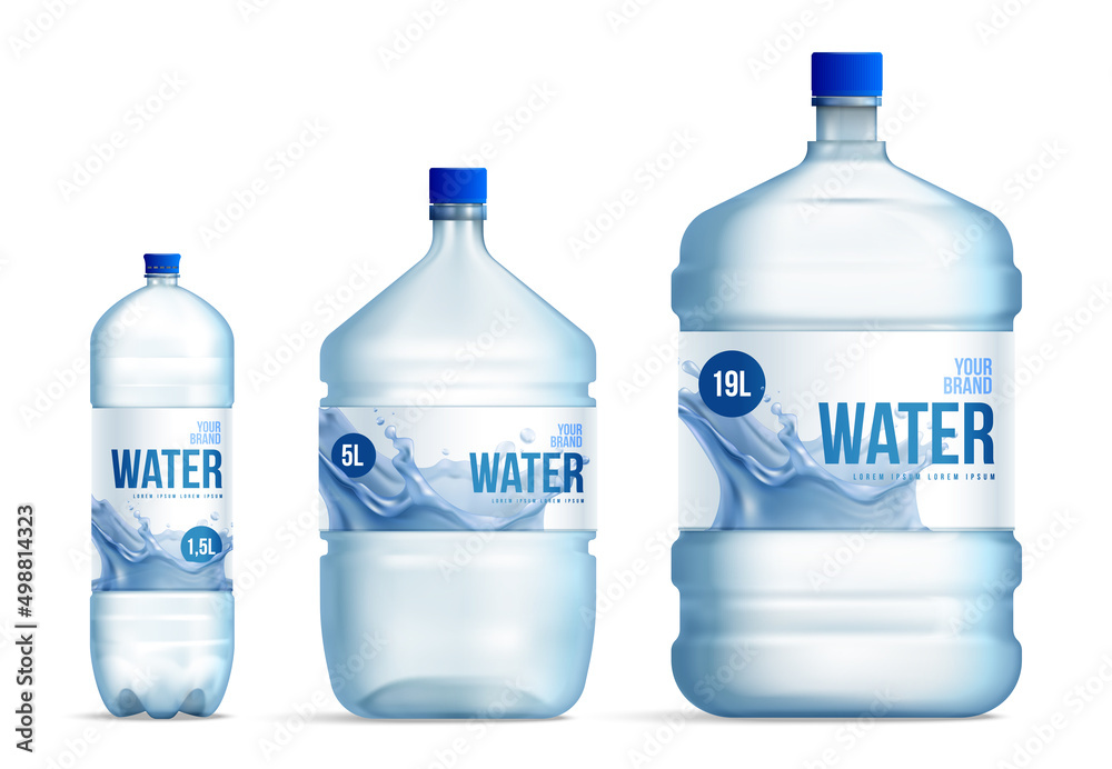 Poster water storage bottles set