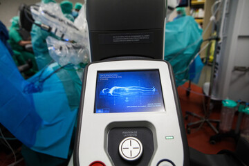 Control screen of a robot surgeon.