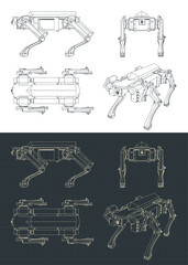 Quadruped robot blueprints