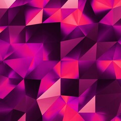 Abstract pink low poly triangle geometric background. 3d rendering.	