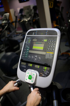 Fitness center using cardio-training machines to strengthen.