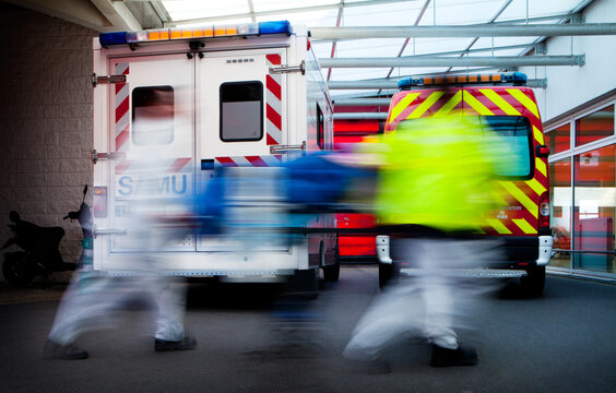 Arrival At The Emergency Department Of A Hospital For The Care.