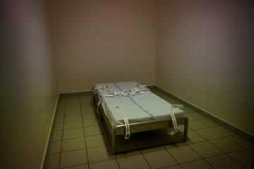 Isolation room in a mental hospital.