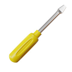 3d icon yellow screwdrider reapair tool