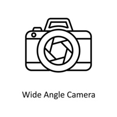 Wide Angle camera Vector Outline icons for your digital or print projects.