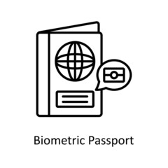 Biometric Passport Vector Outline icons for your digital or print projects.