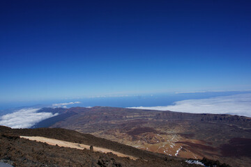Views on caldera and el teide from La Rambleta, Tenerife, March 2022