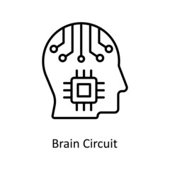 Brain Circuit Vector Outline icons for your digital or print projects.