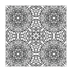 Mandala seamless pattern floral ornament.